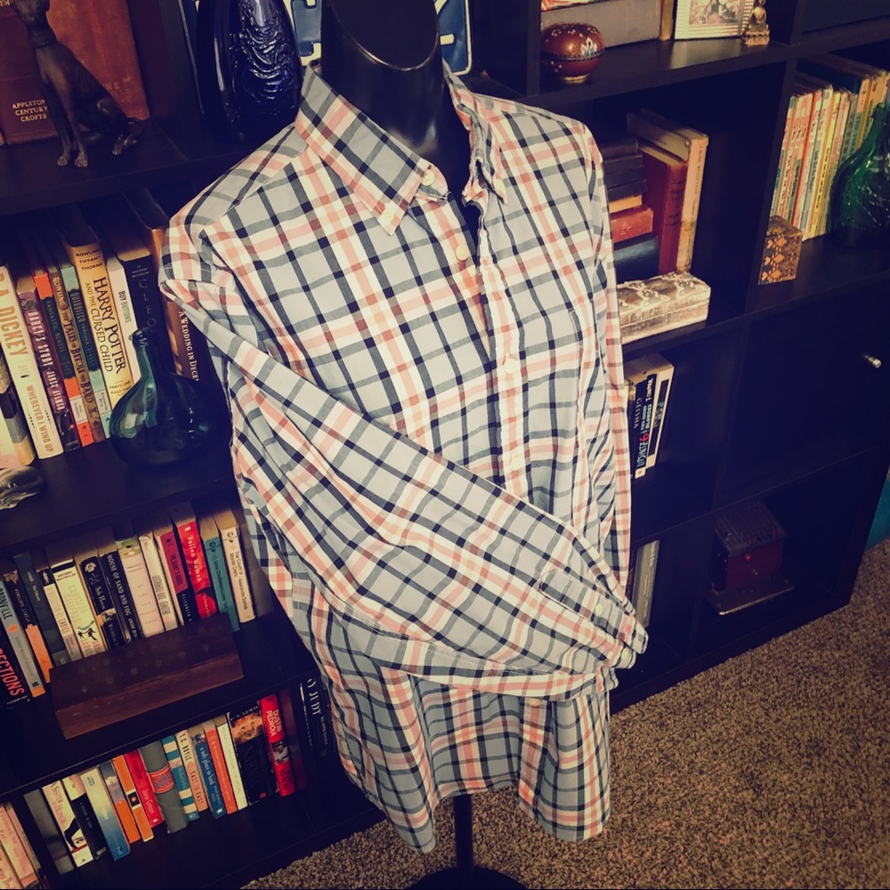 John Bartlett Consensus Plaid Button Down Shirt
